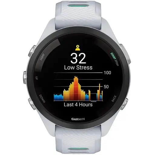 Смарт-часы Garmin Forerunner 265S Black Bezel with Whitestone Case and Whitestone/Neo Tropic Silicone Band 010-02810-54 - фото 7