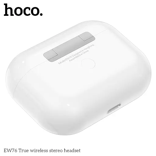 Бездротові навушники TWS Hoco EW76 |BT5.4, 300/30mAh, 150/4h, Type-C, AC6983| вкладиші white - фото 6