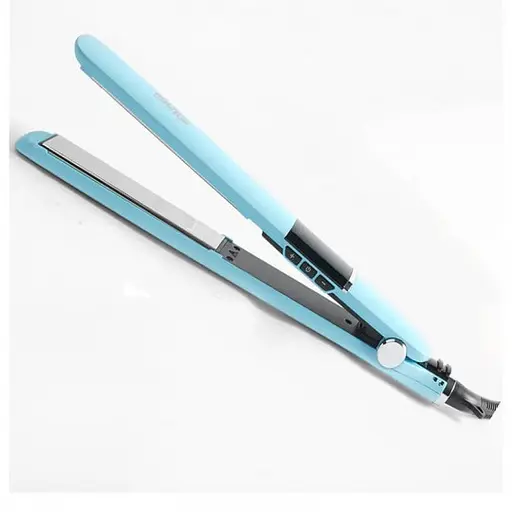 Випрямляч щипці DSP 10210 + масло для волосся з керамічним покриттям 50 Вт Блакитний - фото 4