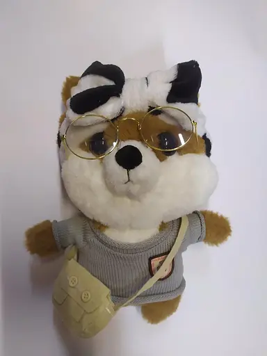 Собачка Lalafanfan м'який плюшевий Сіба-Іну в одязі та в окулярах - фото 7