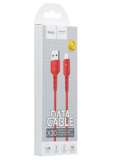 Кабель провод для зарядки смартфона/телефона Hoco X30 Type-C 1.2 м красный - фото 4