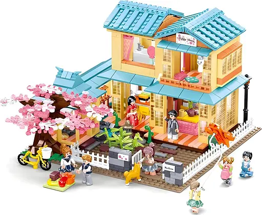 Конструктор Sluban Girl's Dream Японський гостьовий будинок на 1021 деталь (M38-B1017) - фото 2