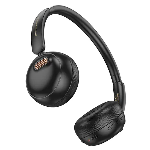Бездротові навушники Hoco W62 Verso retro BT headphones, BT5.4, 300mAh, 30h, black - фото 3