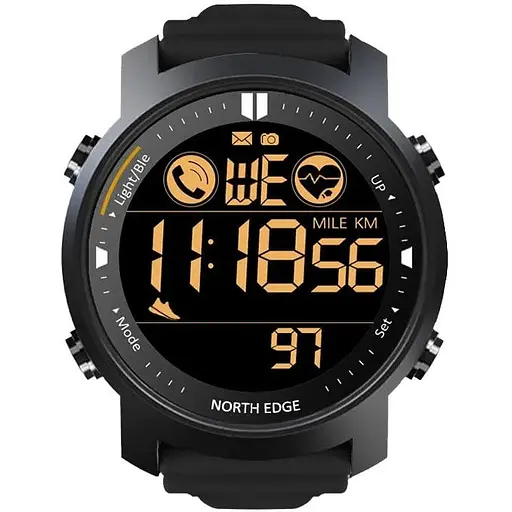 Наручные часы мужские North Edge Laker Black 5BAR Черный (2704)