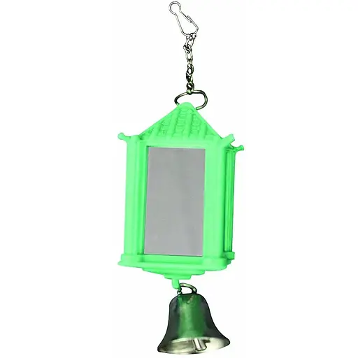 Игрушка для птиц TatraPet Dodo фонарь с зеркалом и колокольчиком 5.5х16 см