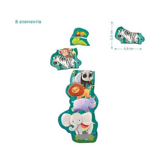 Детская магнитная игра "Друзья из джунглей" DoDo Toys 200256, 8 элементов - фото 4
