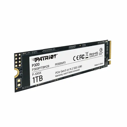 SSD накопичувач M.2 Patriot P300 1TB NVMe 2280 PCIe 3.0x4 3D NAND TLC - фото 4