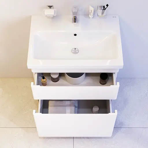 Тумба з умивальником AM.PM Hit підлогова 60 см білий M93A-FSX0602-WC0602WG38 Білий - фото 3