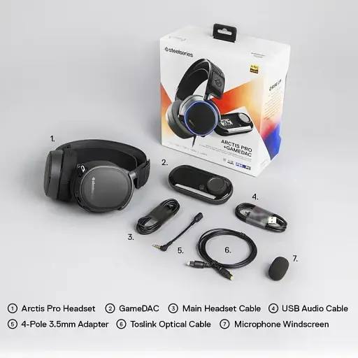 Ігрова гарнітура SteelSeries Arctis Pro + GameDAC Black PC/PS/MAC - фото 6