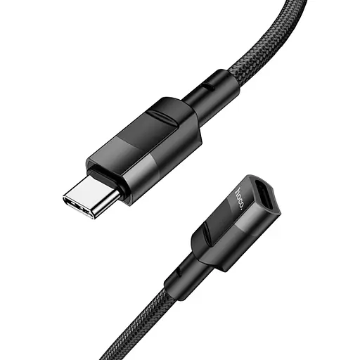 Кабель HOCO U107 Type-C Male to Type-C Female USB2.0 extension cable(L=1.2m) Black - фото 3