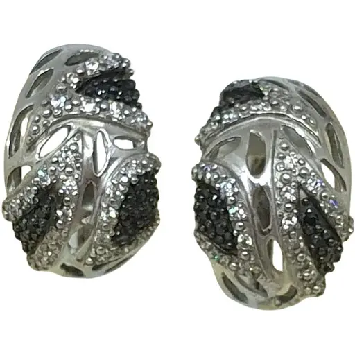 Серебряные серьги Агни с фианитами. 2863Р-CZ ПАРЧА