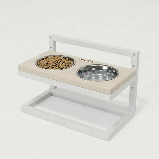 Hollky Flex S — миски на регульованій підставці для маленьких собак (2 × 0.450 л)