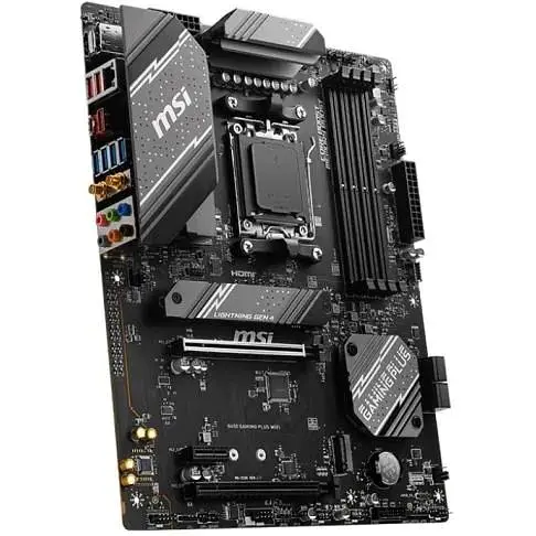 Материнская плата MSI AM5 B650 Gaming PLUS WIFI, B650, 4xDDR5, Int.Video (CPU), 4xSATA3, 2xM.2, 2xPCI-E 4.0 x16, 1xPCI-E 3.0 x1, ALC897, RTL8125BG, WiFi 6E, Bluetooth 5.3, 11xUSB3.2/4xUSB2.0, HDMI/DP, ATX - фото 3