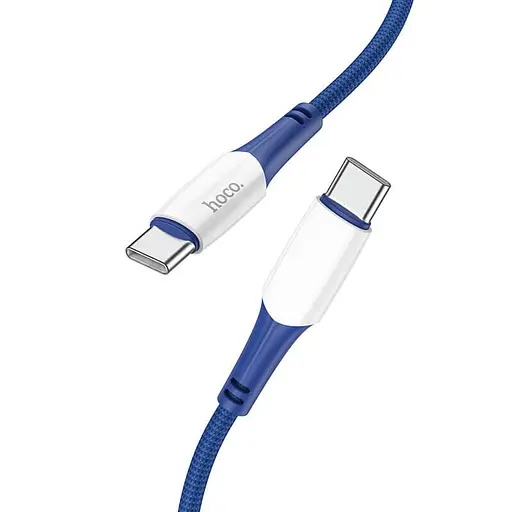 Кабель Hoco Type-C to Type-C Ferry charging data cable X70 синий 60W - фото 1