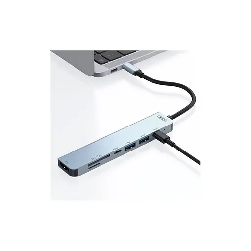 Концентратор разветвитель хаб XO Hub008 7 in 1 6920680830145 - фото 6