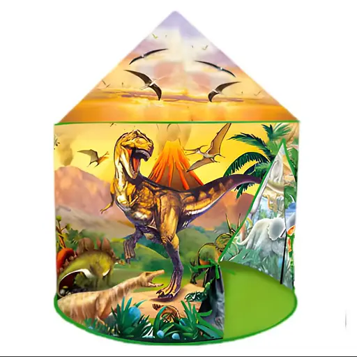 Палатка дом, каркасная, вход на завязках, окно-сетка (в ассортименте) - фото 3