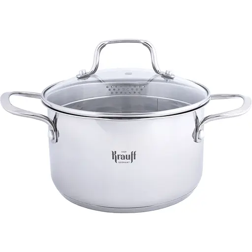 Кастрюля Krauff Cook&Joy со стеклянной крышкой диаметр 18 см 2.5 л (26-238-117)