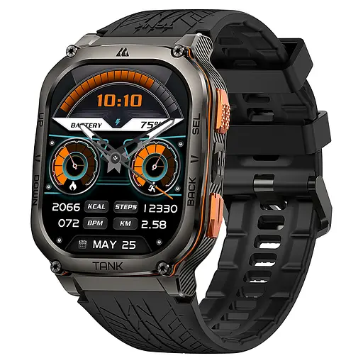 Тактичний смарт годинник Kospet Tank M3 Ultra Black + Compass GPS