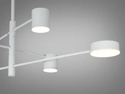 Сучасна новинка, біла лед люстра в спальню, 30Вт - фото 4