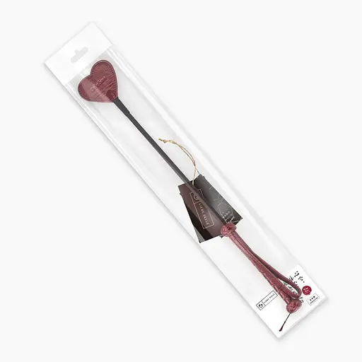 Щелкалка Liebe Seele Wine Red Riding Crop With Heart-Shape Tip - фото 4