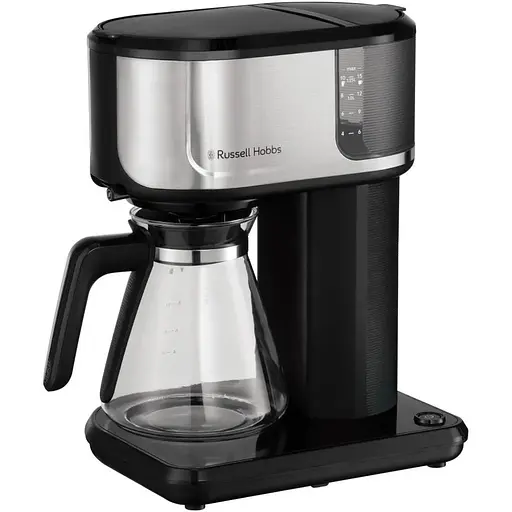 Кофеварка Russell Hobbs Attentiv, 1.25 л молотая черно-серебряная - фото 1