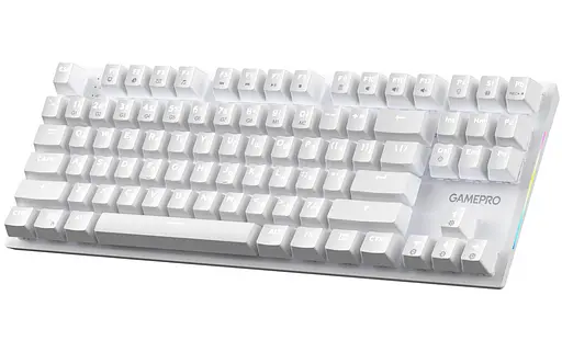 Клавіатура ігрова механічна GamePro MK-124-W USB Hot-Swap Outemu Red Switch White - фото 3