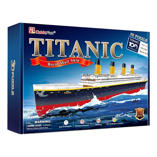 Пазл Cubic Fun Тривимірна головоломка-конструктор Титанік (T4011h) - фото 2