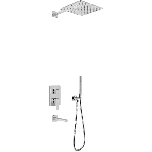 Душова система Kohlman Excelent 25 chrome + BOX прихованого монтажу QW211HQ25, Хром - фото 1