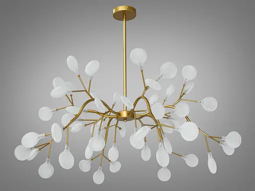 Інноваційна люстра, "Світлячок", золота люстра на 54 лампи - фото 2