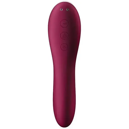 Вакуумний стимулятор із вібрацією Satisfyer Dual Crush Wine Red Wine Red - фото 3