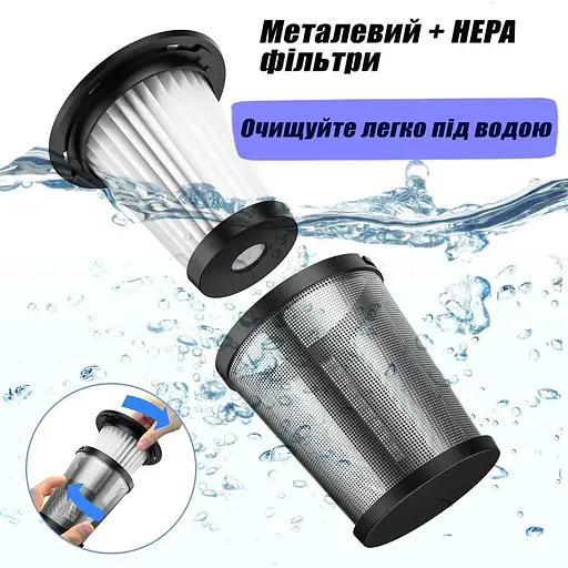 Автомобильный пылесос Suitu ST-8003 мощный USB аккумуляторный беспроводной ручной 120W - фото 3