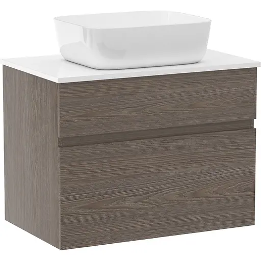 Тумба підвісна Imprese Blatna L з умивальником 80 см деревина f32108Dr Венге - фото 1