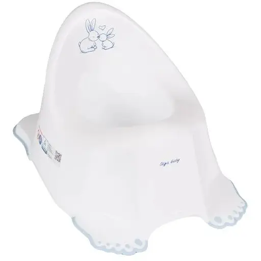 Горщик дитячий Tega Baby антиковзкий Bunny white - фото 1