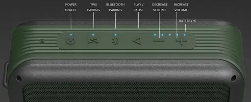 Колонка бездротова — портативна акустика Divoom Voombox-Rock зелена - фото 5