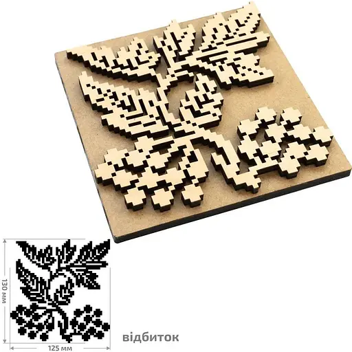 Штамп для выбойки Rosa Talent №2 Вышиванка 12x13см - фото 1