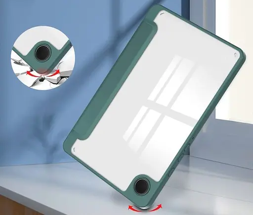 Чохол TPUCristal SlimTPU Spen holder Samsung Galaxy Tab A9 8.7 X110 X115 Темно-зелений - фото 4