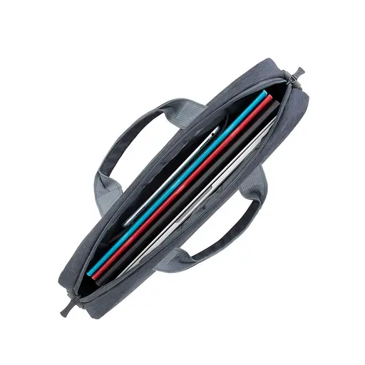 Сумка для ноутбука 14` RivaCase Prater, Dark Grey, полиэстер, 370x270x60 мм (7522) - фото 4