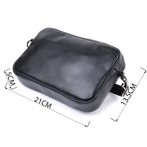 Классическая сумка кросс-боди Shvigel из гладкой натуральной кожи 21х13.5х5 см sum0027038 - фото 3