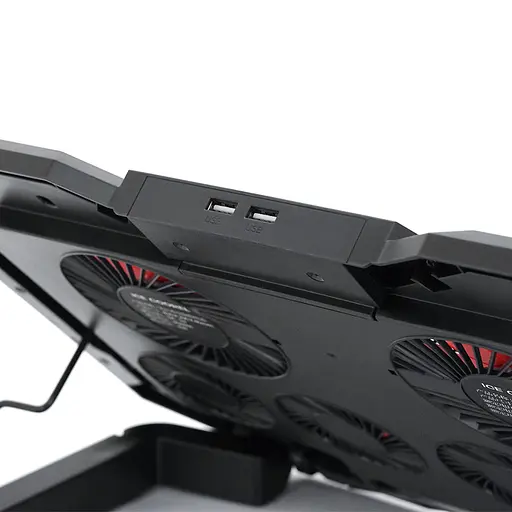 Підставка для ноутбука IceCoorel K9, 10-17", 4*100mm 1400±10% RPM + 4*70mm 2500±10%RPM, 2xUSB2.0 + підставка для мобільного телефону - фото 3