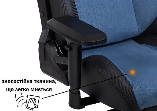 Геймерське крісло GT Racer чорне зі світло-синім (X-8005 Light Blue/Black) - фото 8
