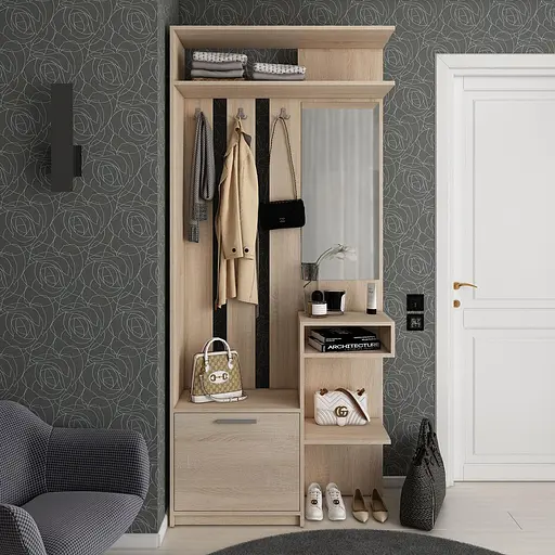 Прихожая Doros Ривьера Сонома 91,5х30х203 (81336222) - фото 6