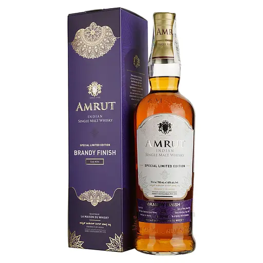 Віскі Amrut Brandy Finish 2014 60% 0.7 л в подарунковій упаковці