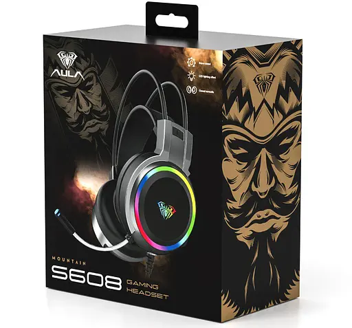 Наушники Aula S-608 Wired Gaming Headset Black - фото 5
