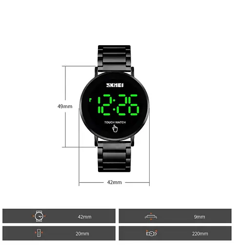 Наручний жіночий годинник Skmei 1550 Light II (Чорний) - фото 9