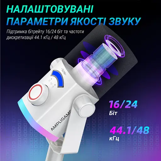Мікрофон динамічний Fifine AM8PROTW USB/XLR White (AM8PROTW) - фото 10