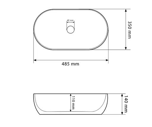 Умивальник VBI Modena S grey onyx накладний VBI-012009, Сірий - фото 5