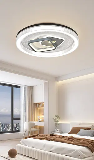 Світлодіодна пристельова люстра 2H-005, Білий+Чорний - фото 2