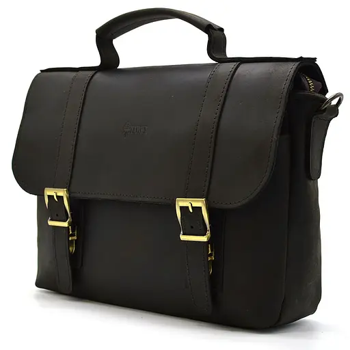Чоловіча шкіряна сумка TARWA 32х25х7 см sum0025452 - фото 3