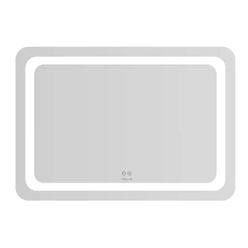 Дзеркало Volle Luna Tanga прямокутне 100x70 см, з підсвічуванням по контуру, з підігрівом, сенсорним вимикачем хром 1648.52141700, Хром - фото 1