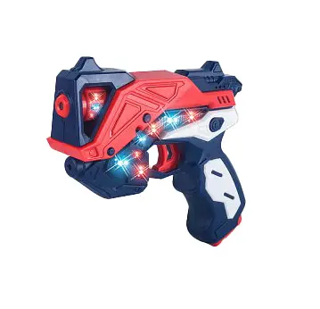 Пистолет KT 218-52, музыка, свет, на батарейках, на блистере (6903317640027) Красный - фото 1